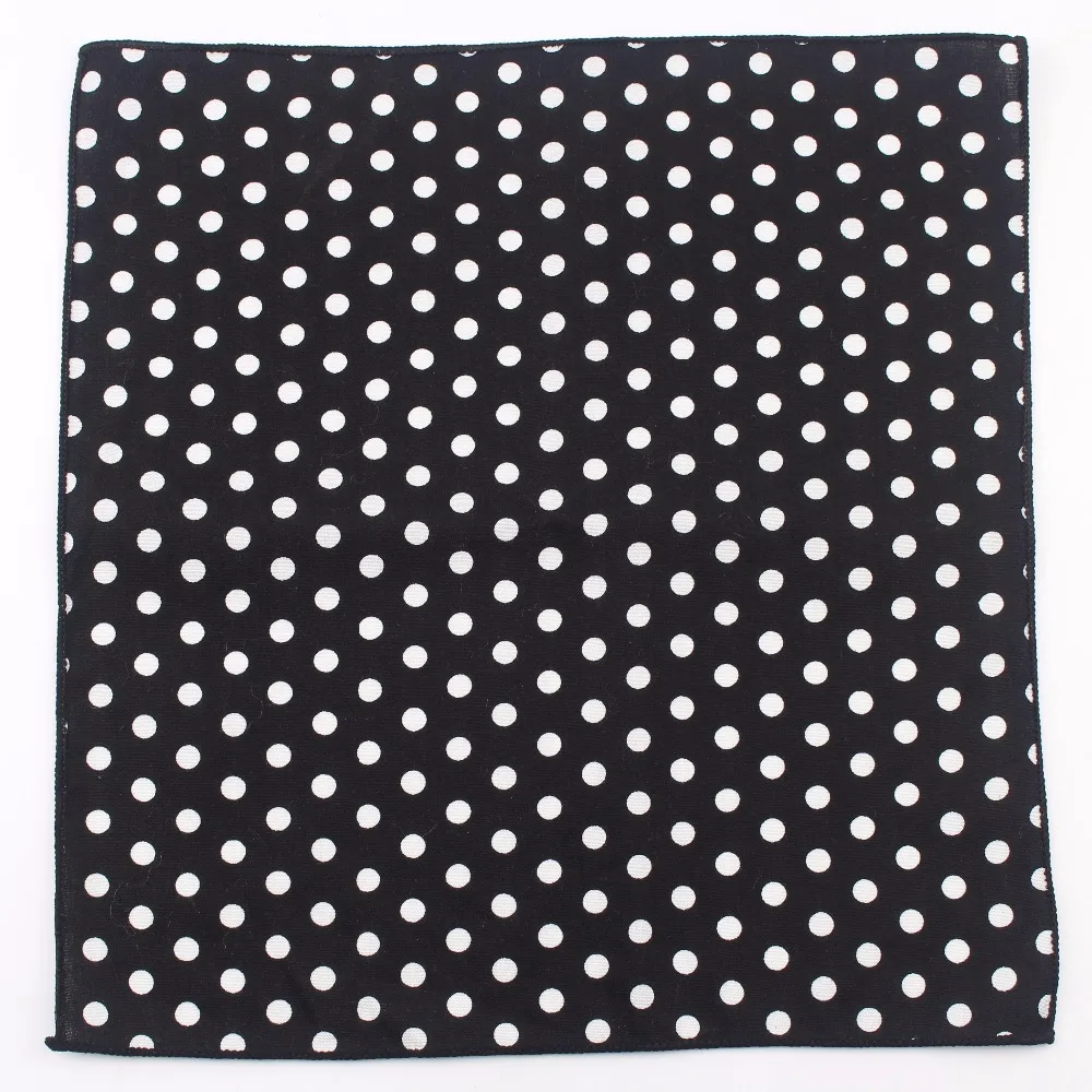 100% набор хлопковых галстуков в горошек для мужчин тонкий галстук круглый Hankerchiref