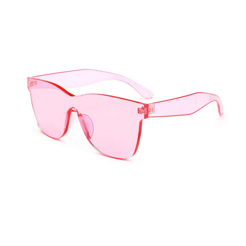 Pink Модные женские солнцезащитные очки с кошачьими глазами, солнцезащитные очки с интегрированным УФ-покрытием, яркие цветные очки в стиле стимпанк, 9 цветов, 3,271 - Цвет линз: Pink