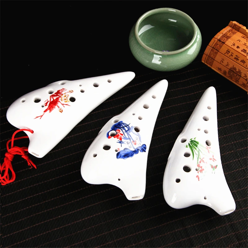 12 отверстий по краям Ocarina Alto C Flute вертикального типа ручной работы of Time народный