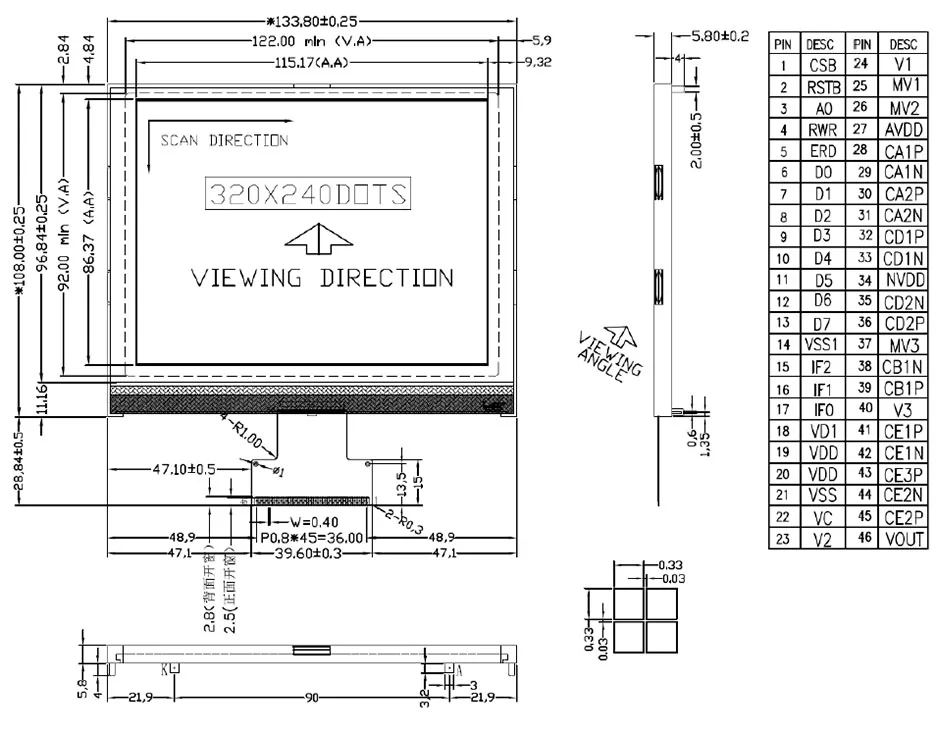 5," 320X240 320240 Графический ЖК-модуль дисплей панель экран LCM с ST75320 контроллер Серый ЖК-дисплей, поддержка последовательного SPI