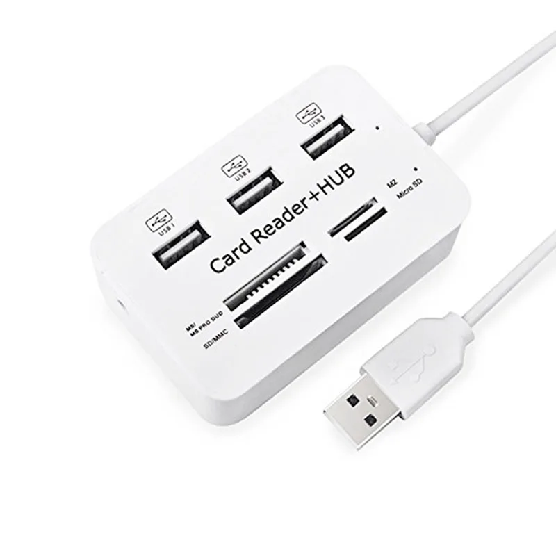 Etmakit все в одном USB 2 0 концентратор 3 порта с кард ридером 480 Мбит/с комбо для