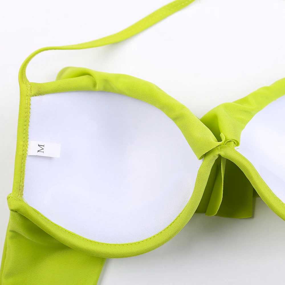 2019 женский купальник Женский Топ с оборкой бюстгальтер на косточках Пляжное