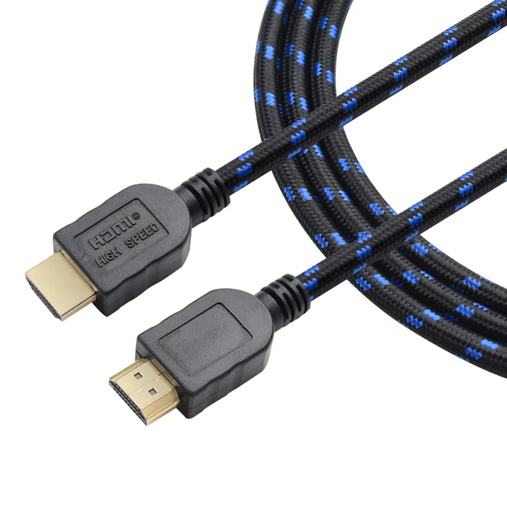 Кабель HDMI к с ферритовым кольцом плетеный кабель 4K поддержкой 3D для HD TV LCD