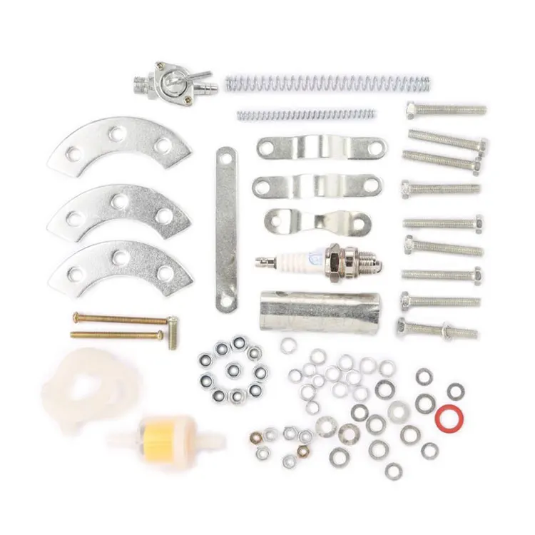 Новый двухтактный велосипедный моторизованный двигатель 80 куб. См Серебряный