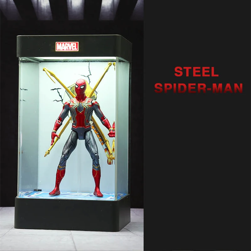Spiderman S. orange DIY креативные Мстители ночные светильники Капитан Америка человек паук Железный человек супер герой декоративное освещение Светодиодный Дисплей Коробок - Испускаемый цвет: Spiderman