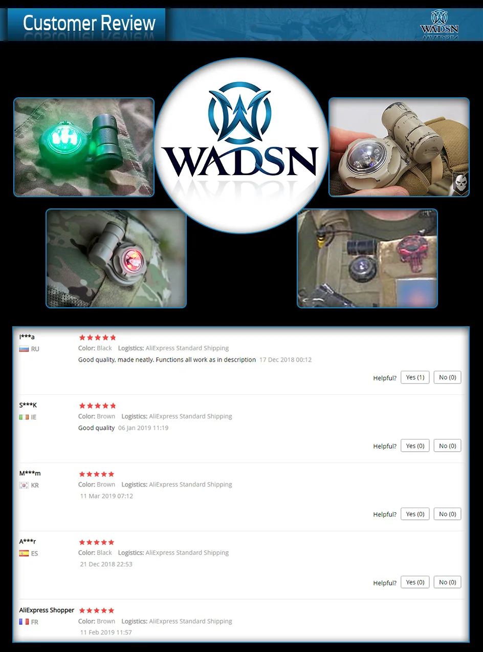 WADSN Signal Light VIP IR LED Safety Light Outdoor Survival Emergency Flasher Military Strobe Light Navy Seal Light WEX079