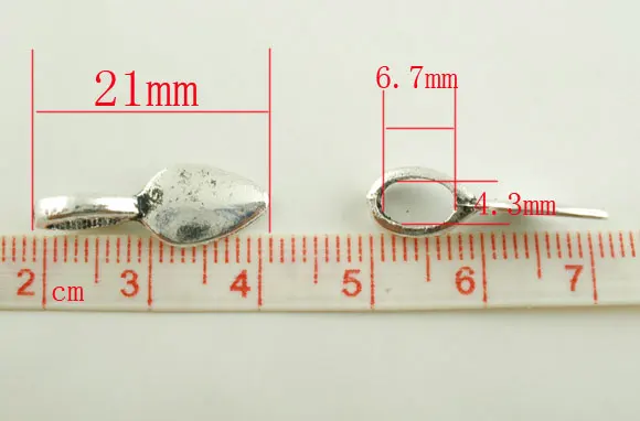 Серебряные украшения doreenbeads клей под залог 21x8 мм 15 шт|silver quartet|glue sheetsilver tinsel |