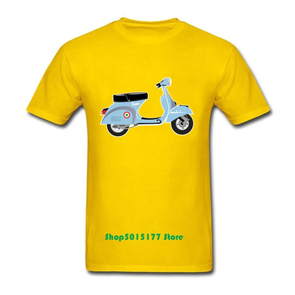 Новая модель винтажные футболки Vespa для мужчин мотоцикл скутер мягкий хлопок homme
