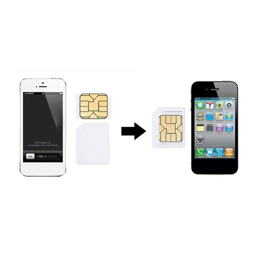 4 шт Универсальный мобильный телефон Nano SIM к Micro/ стандартный адаптер для карты конвертер