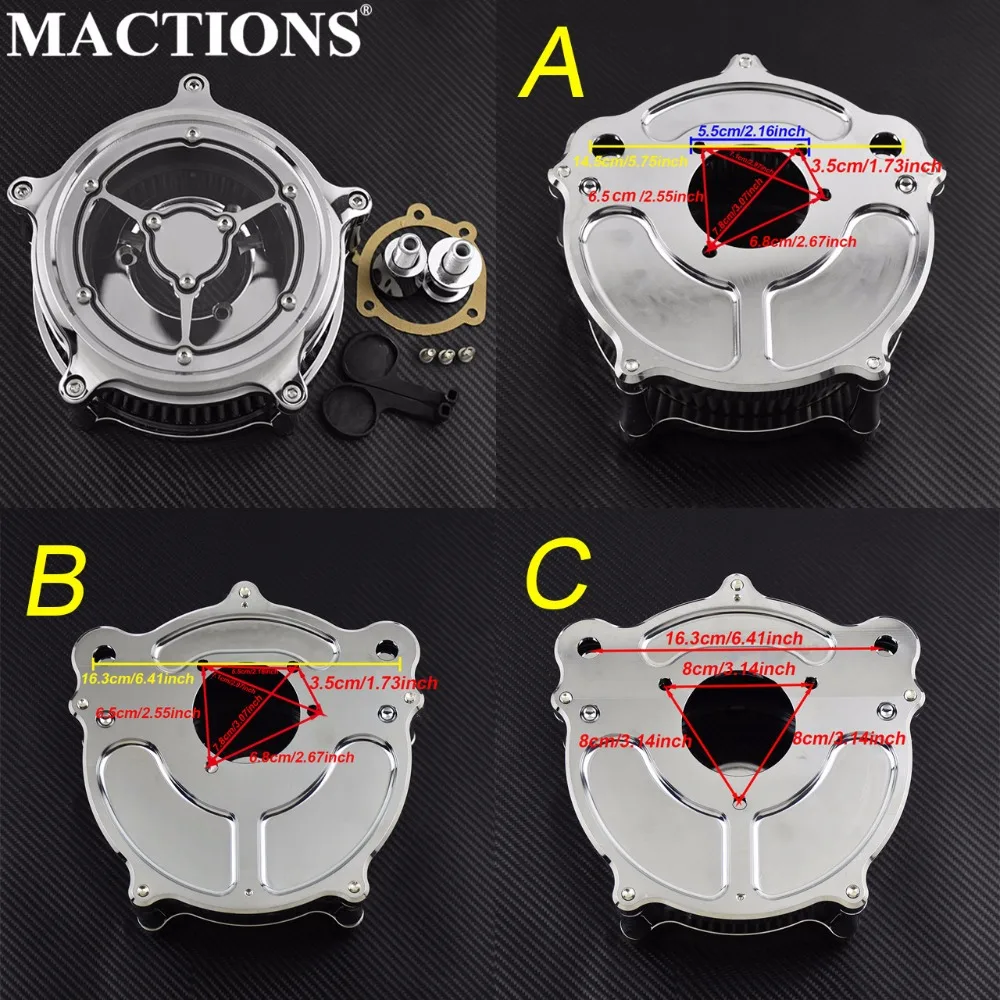 

Chrome Air Cleaner Filter For Harley Sportster 883 1200 XL Dyna Fat Bob 00-16 17 Touring Road Glide 08-16 Softail Heritage 16-17