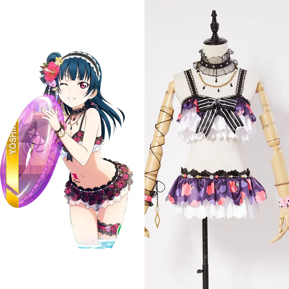 Отлично! Lovelive SunShine!Aqours Косплей цушима йошико Костюм Пробуждение купальный