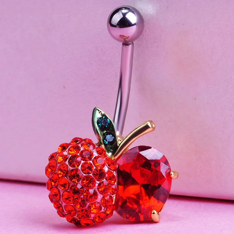 Украшения для тела аксессуары пирсинга из красного яблока пупка кольца Tragus