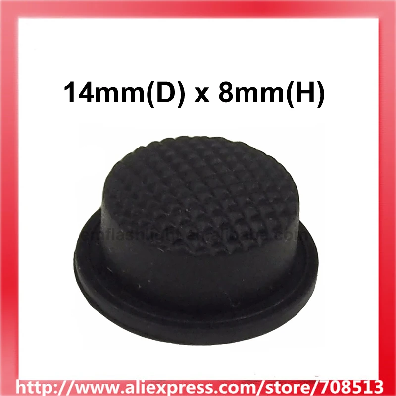 

14mm(D) x 8mm(H) Silicone Tailcaps - Black (10 pcs)