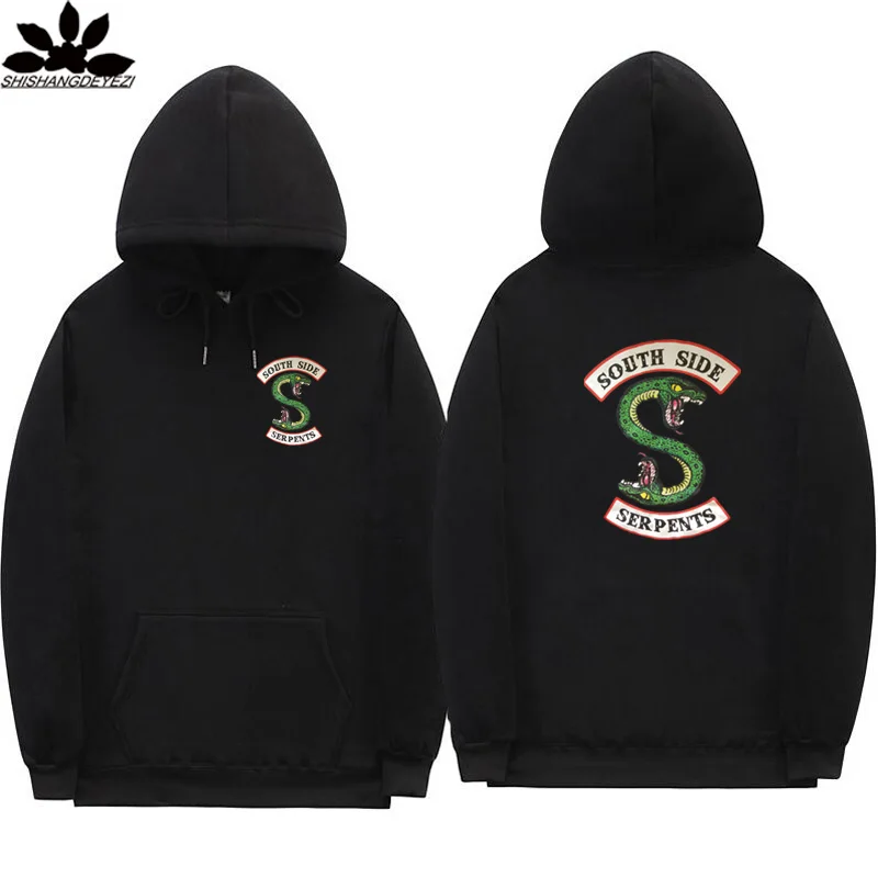 Толстовка с капюшоном South Side Serpents модные толстовки со змеиным принтом ривердэйл