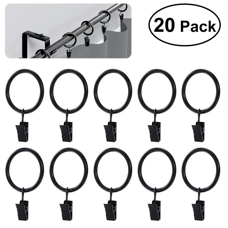 20 шт винтажное рустёганое Драпировочное кольцо с зажимом для занавесок