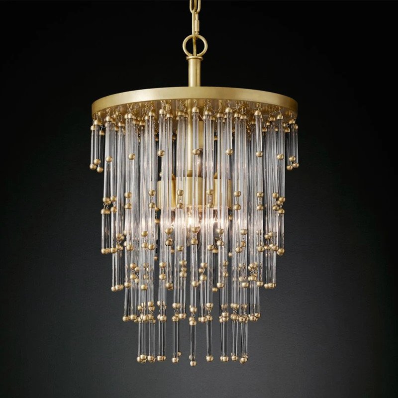 Потолочная люстра с круглыми скандинавскими кристаллами для гостиной столовой