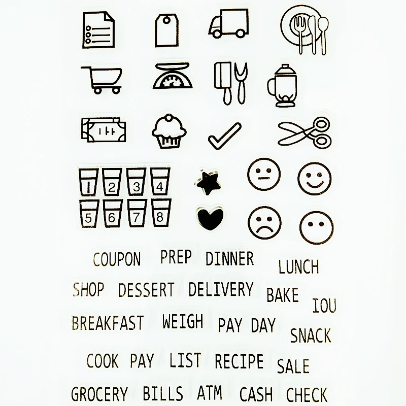 

YLCS033 food car Silicone clear stamps for Scrapbooking DIY scrapbook album cards scrapbook TPR transparent rubber stamp 11*16cm