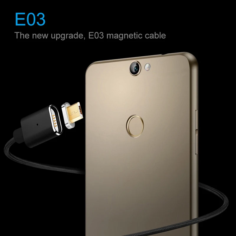 Магнитный кабель Micro USB для телефонов Android 2A 1/1.5 м черный/серый | Мобильные телефоны