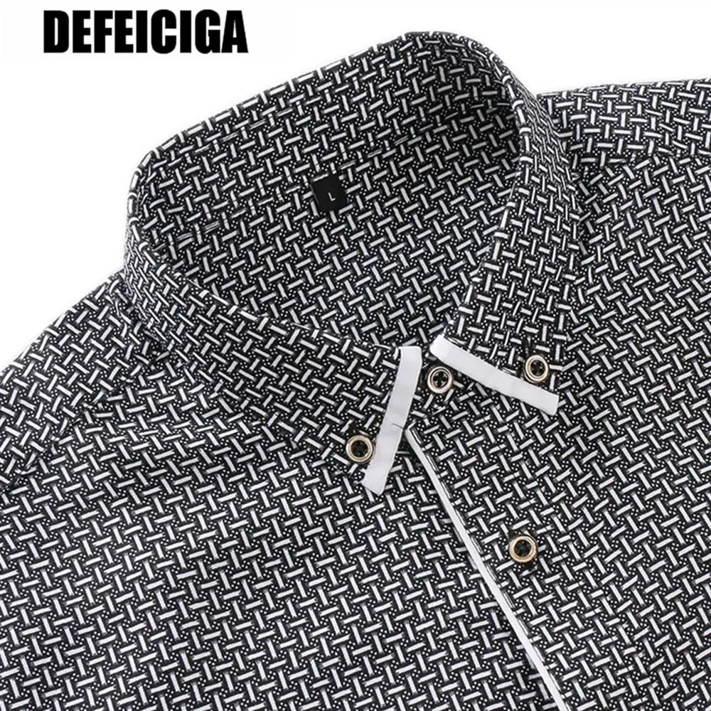 2019 DEFEICIGA Мужская рубашка Весенняя новая хлопковая деловая тонкая офисная с