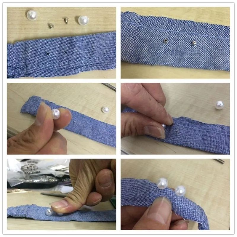 100 набор белые 6 мм жемчужные заклепки Запонки-бисер аксессуары DIY Свадебный декор кожаная сумка обувь украшения одежды