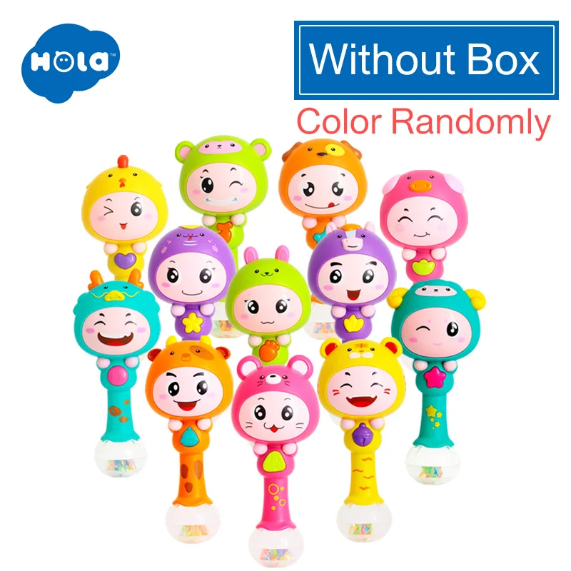 WITHOUT BOX HOLA 3101, Детский шейкер, песок, молоток, игрушка, динамический ритм, палочка, детские погремушки, детские музыкальные, вечерние, музыкальные инструменты, игрушки - Цвет: WITHOUT BOX