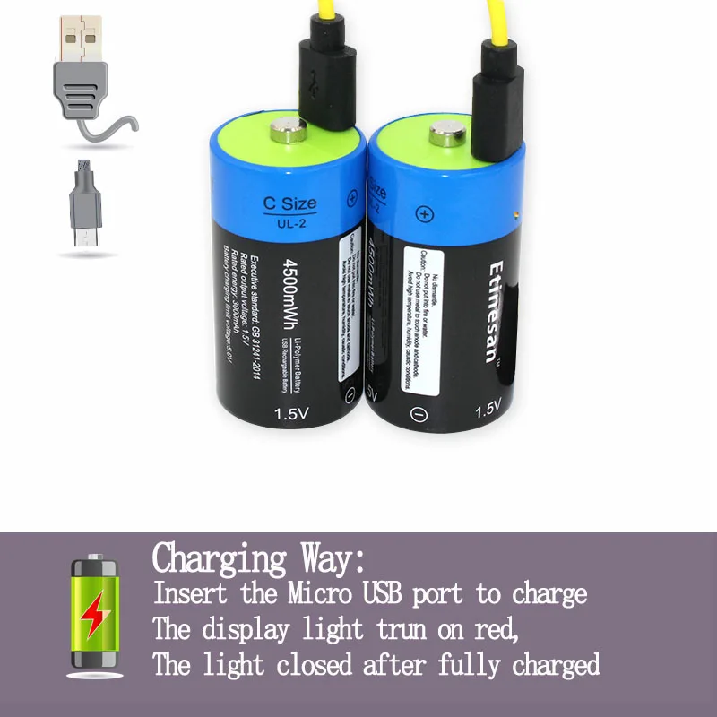 4 шт. литий полимерные аккумуляторные батарейки 1 5 в МВт/ч|li-ion battery|rechargeable batterybattery c