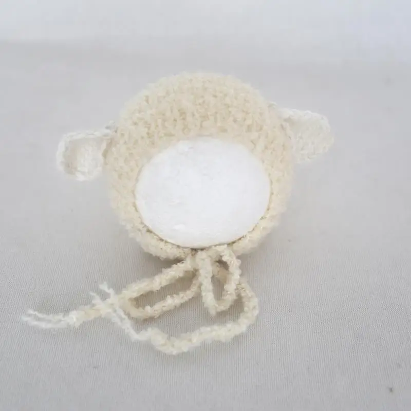 Vintage Lamb Hat Newborn Photography Props Knitted Baby Animal Bonnet Lovely Unisex Beanie Infnat Cap Birthday Gift | Мать и ребенок
