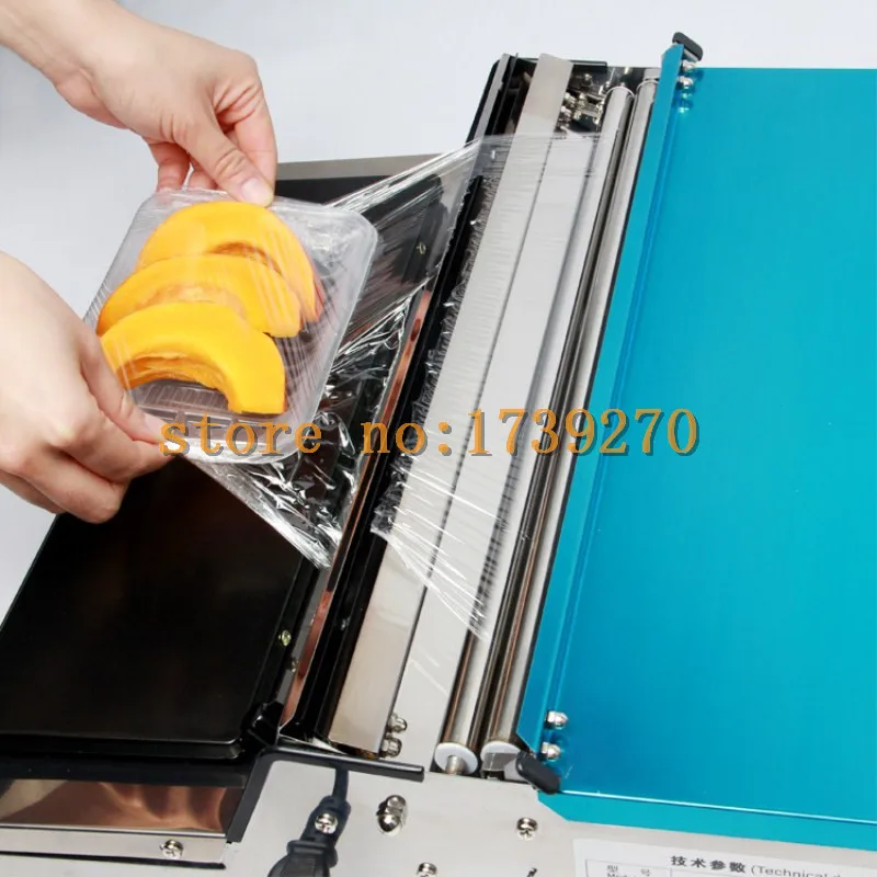 

Desktop Food Plastic Wrap Supermarket Meat fruit vegetable Clingfilm Packing and Sealing Machine