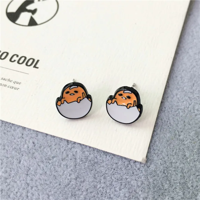 Горячая японский Харадзюку повседневные серьги Gudetama Корейская версия новых животных режим милые платья серьги-гвоздики bijoux