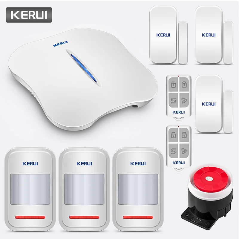 KERUI W1 Голосовая подсказка беспроводной WiFi PSTN домашняя охранная связь