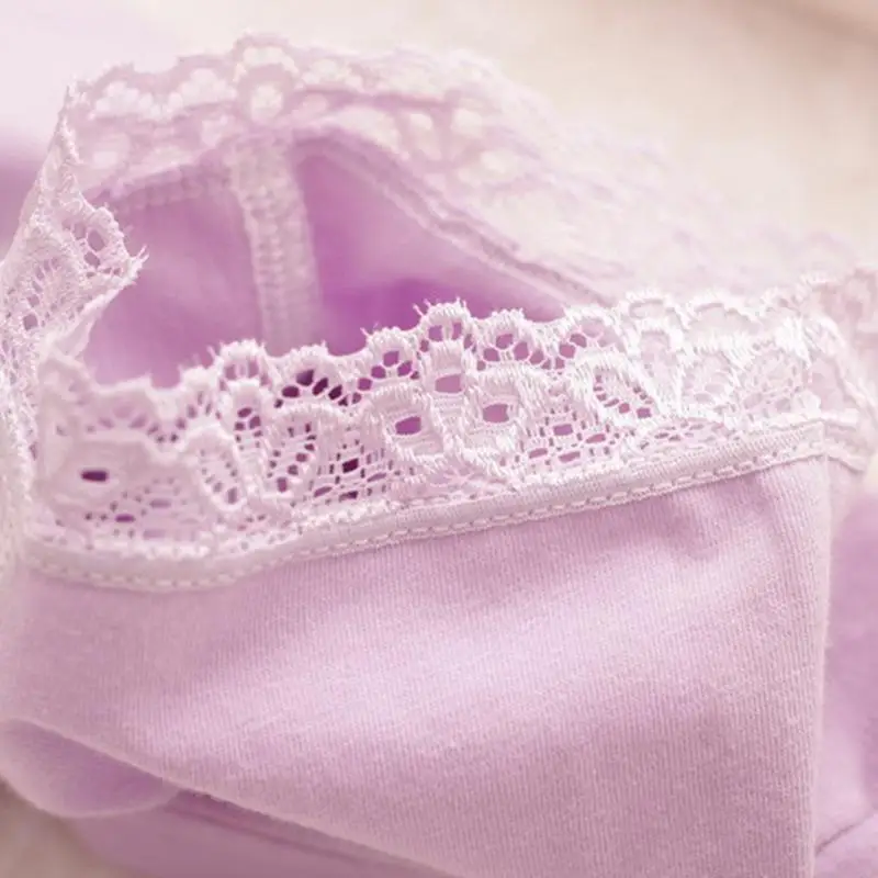 2 шт./лот 100% хлопок детские трусики нижнее белье для детей кружевные шорты девочек