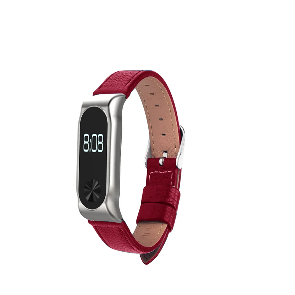 Eastar цветной кожаный Смарт-браслет для XiaoMI Band 2 браслет из нержавеющей стали сменные браслеты кожаный ремешок для Mi Band 2