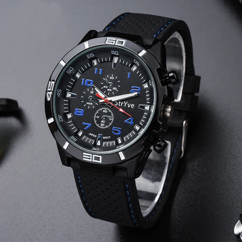 Stryve бренд relojes hombre 2018 скоростные спортивные часы военный черный силиконовый