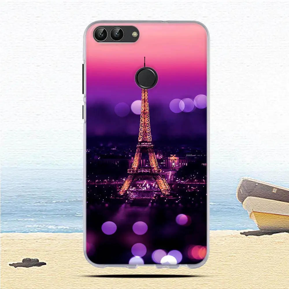 Силиконовый чехол для Huawei P Smart 2018 Enjoy 7S мягкий ТПУ задней панели телефона