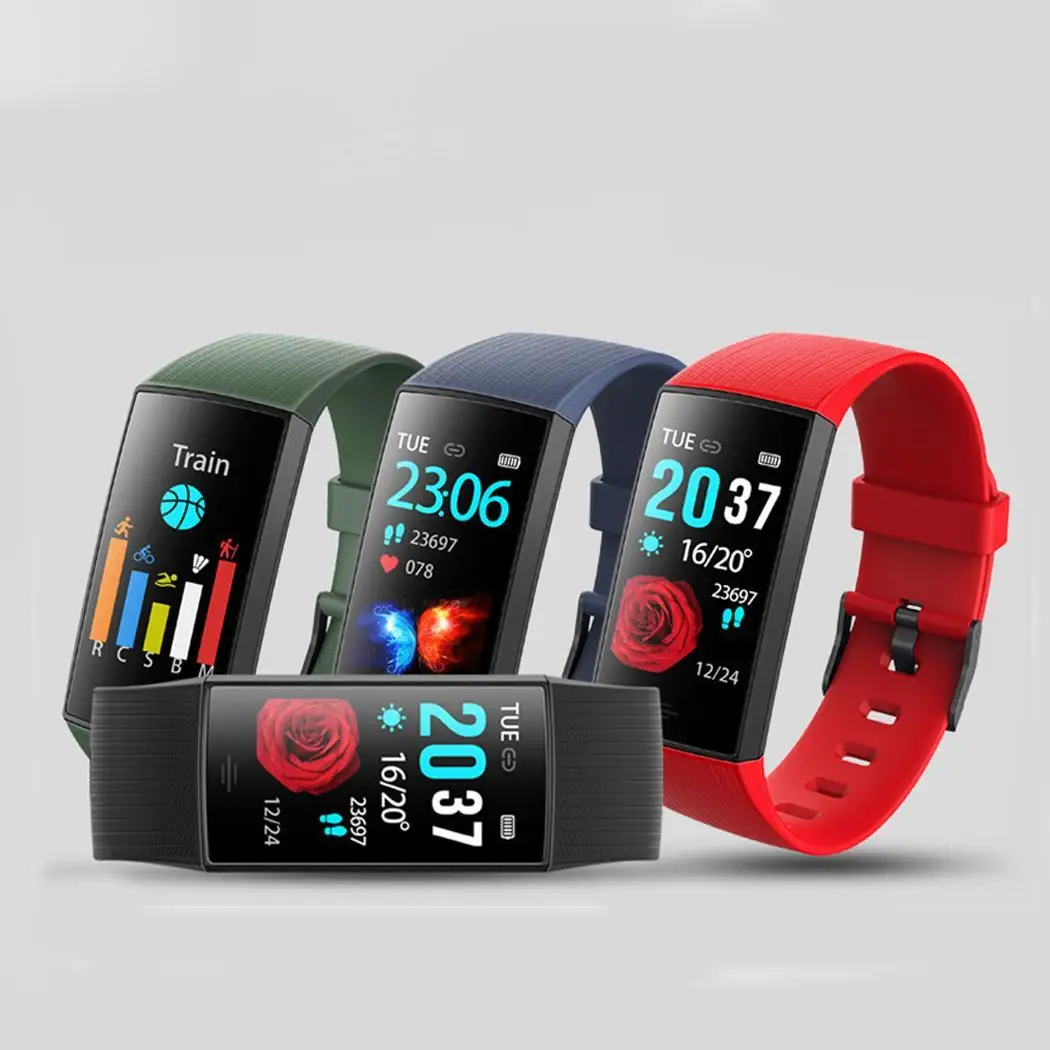 Bluetooth умные спортивные часы с браслетом повседневные пульсометр руководство