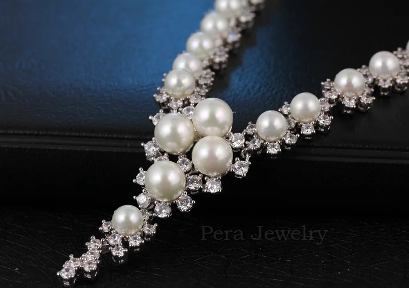 Pera классический цветок большой круглый пресноводный жемчуг Висячие свадебные