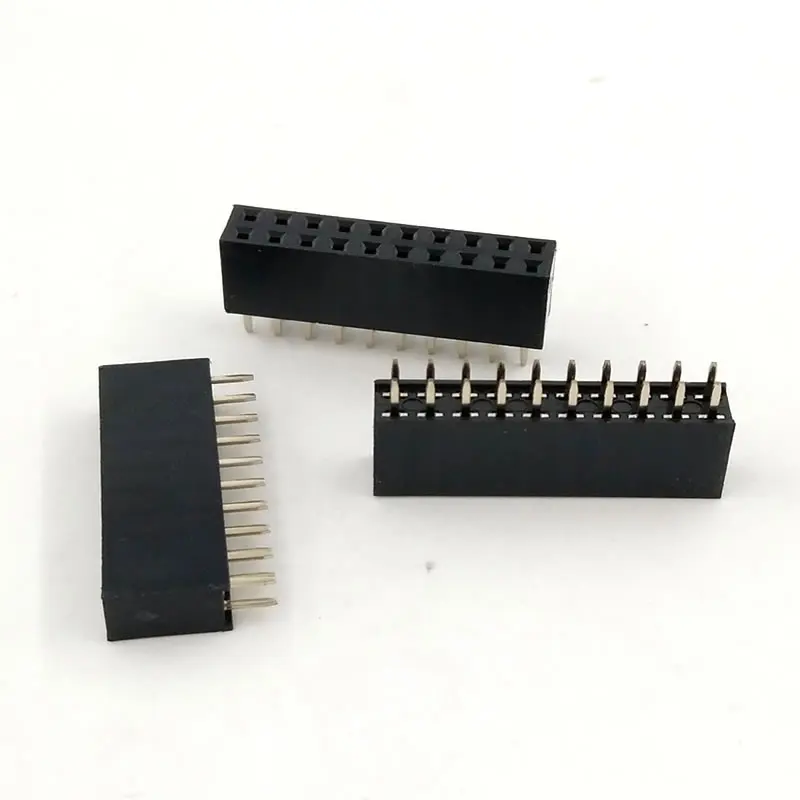 20 шт./лот штыревой разъем 2x10 Pin 2 54 мм Шаг двухрядный женский прямой шаг Бесплатная