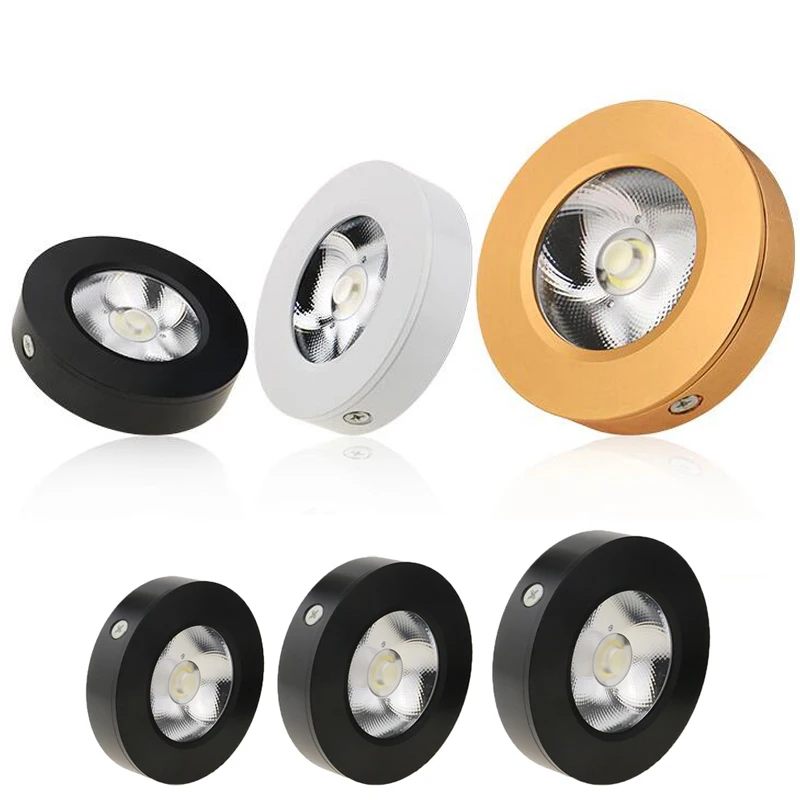 COB LED Puck Light 7 Вт 12 15 ультратонкая круглая светодиодная подсветка под шкаф кухонная
