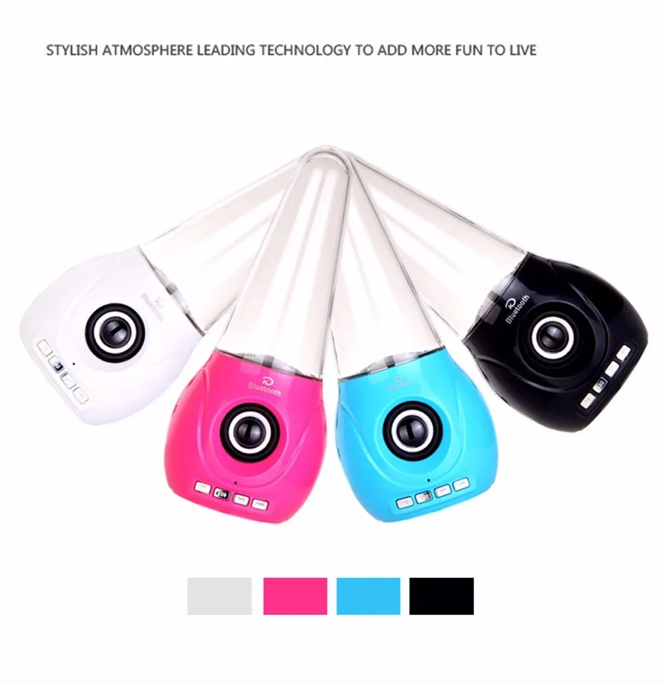 Bluetooth водный носик Aqua динамик Поддержка TF/AUX/USB Сабвуфер для Iphone Android красочный светильник фонтан для телефона аудио