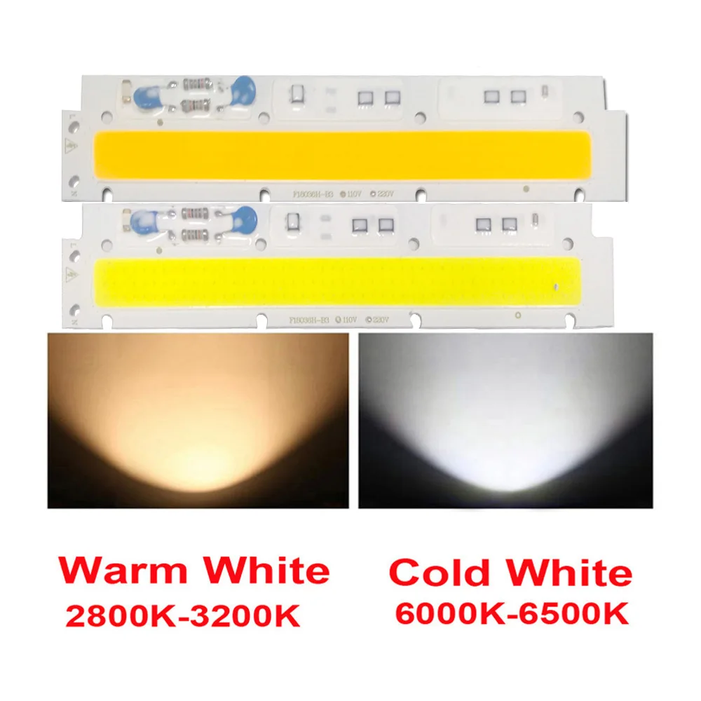 5 шт./лот Smart IC LED COB Чип 30 Вт 40 50 AC 220 В 110 интегрированный прямоугольный луч DIY для