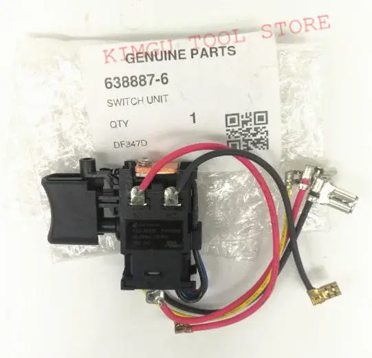 Оригинальный переключатель для Makita 638887 6 HP457D DF457DWE DF457D HP347D DF347D HP457 DF347DWE|Аксессуары
