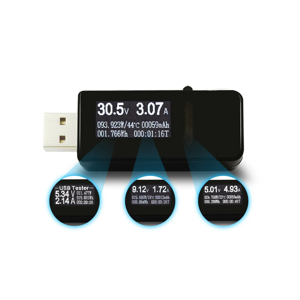USB тестер 7 в 1 цифровой детектор напряжения постоянного тока мощность внешний