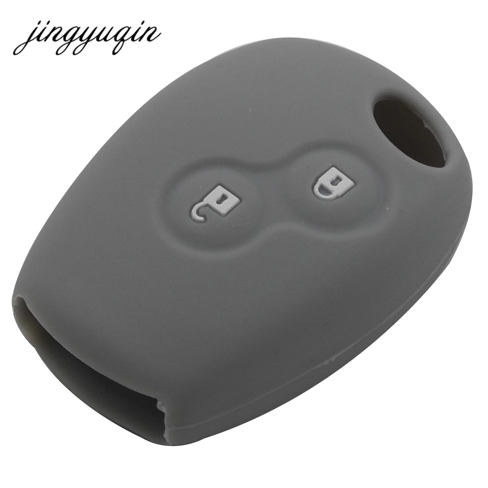 Силиконовый чехол jingyuqin 50 шт./лот для Renault 2 button автомобильного ключа с