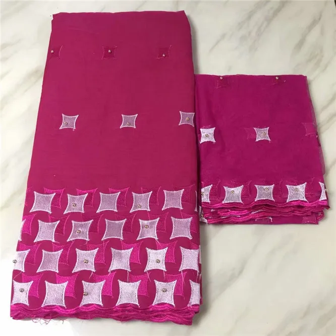 Фиолетовый Африканский Базен Riche кружевной ткани с бисером для шитья вышитые Getzner