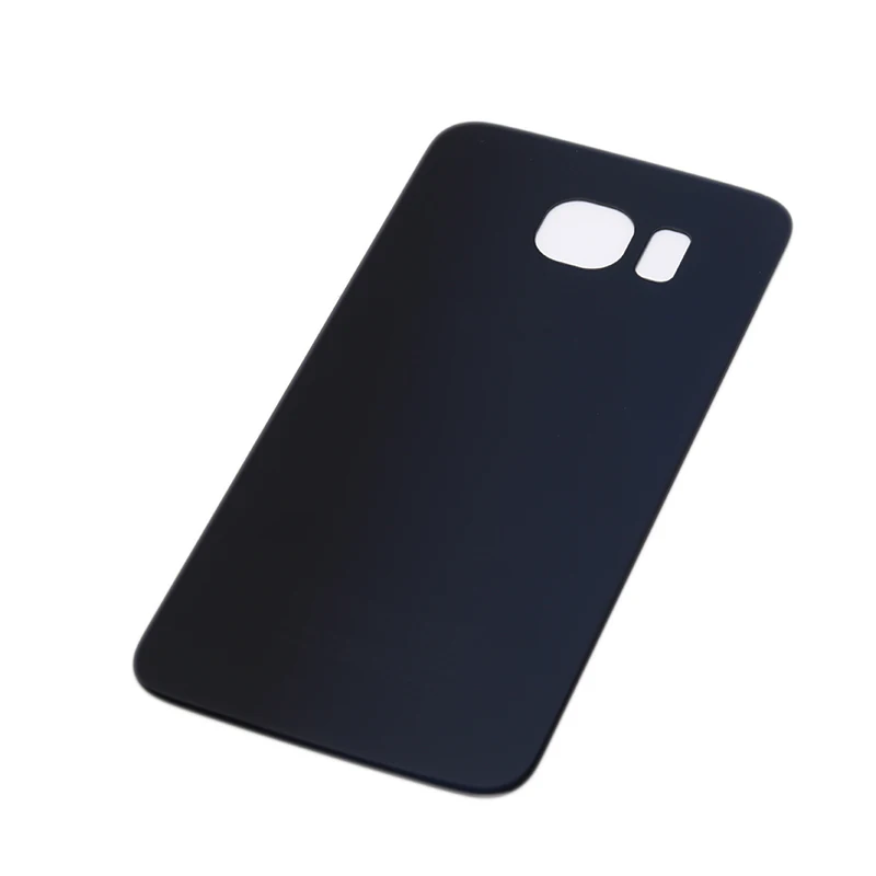 Black For S6 Edge Plus стеклянная задняя крышка для samsung Galaxy S6Edge G925 G928 задняя дверь корпус батареи с наклейкой для samsung S6 Новинка - Цвет: Black For S6