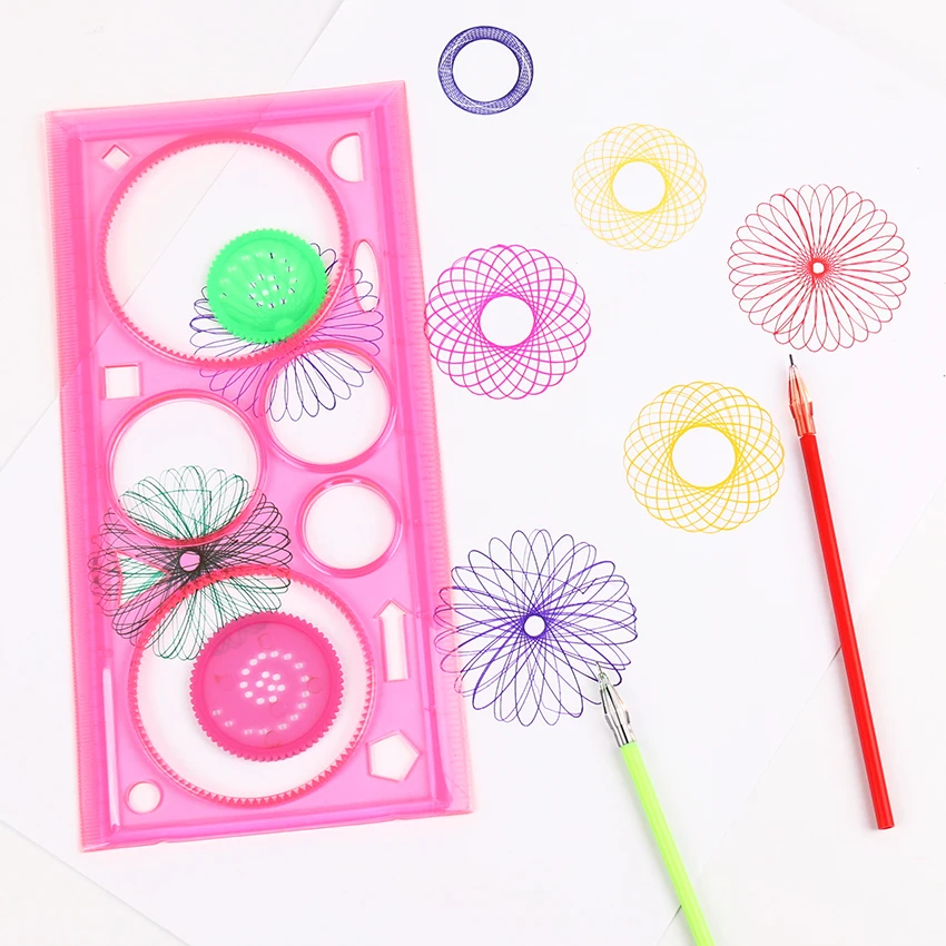 2 шт. детский набор для рисования|drafting tools|drafting rulerruler spirograph |