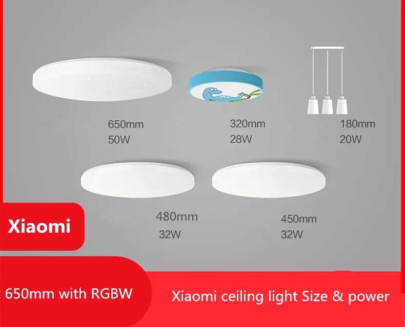 Потолок mi jia YEELIGHT Pro 650 мм, RBBW Красочная Работа с приложением mi home и Amazon ECHO и Google Home для xiaomi smart Home