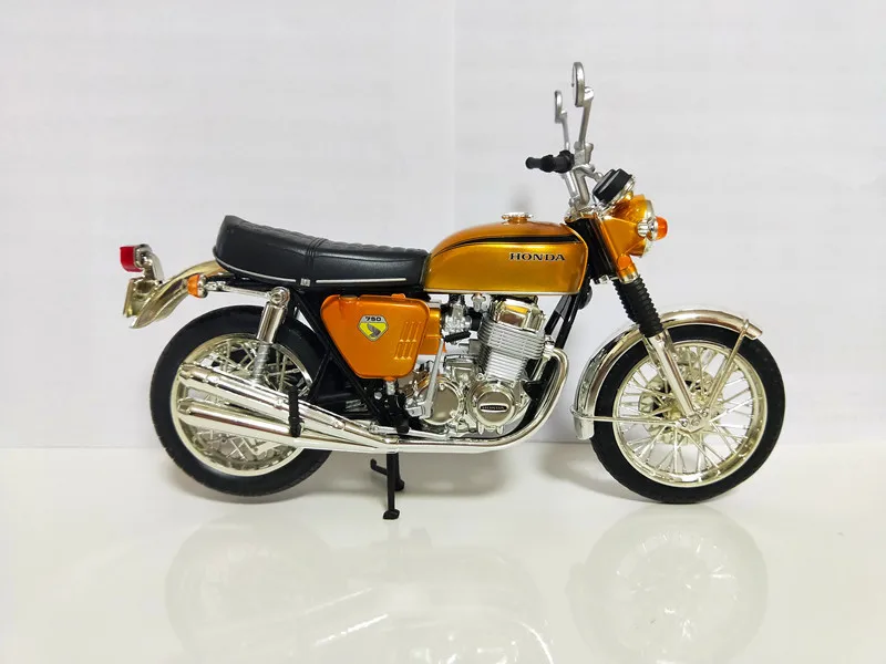 Новинка, литье под давлением, 1:12,, Honda 750, из печати, модель мотоцикла Cb750, имитационная игрушка из сплава - Цвет: golden