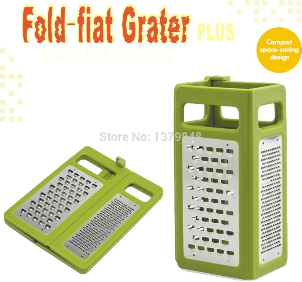 

4 in 1 kitchen grater Folds Flat grater for easy storage
