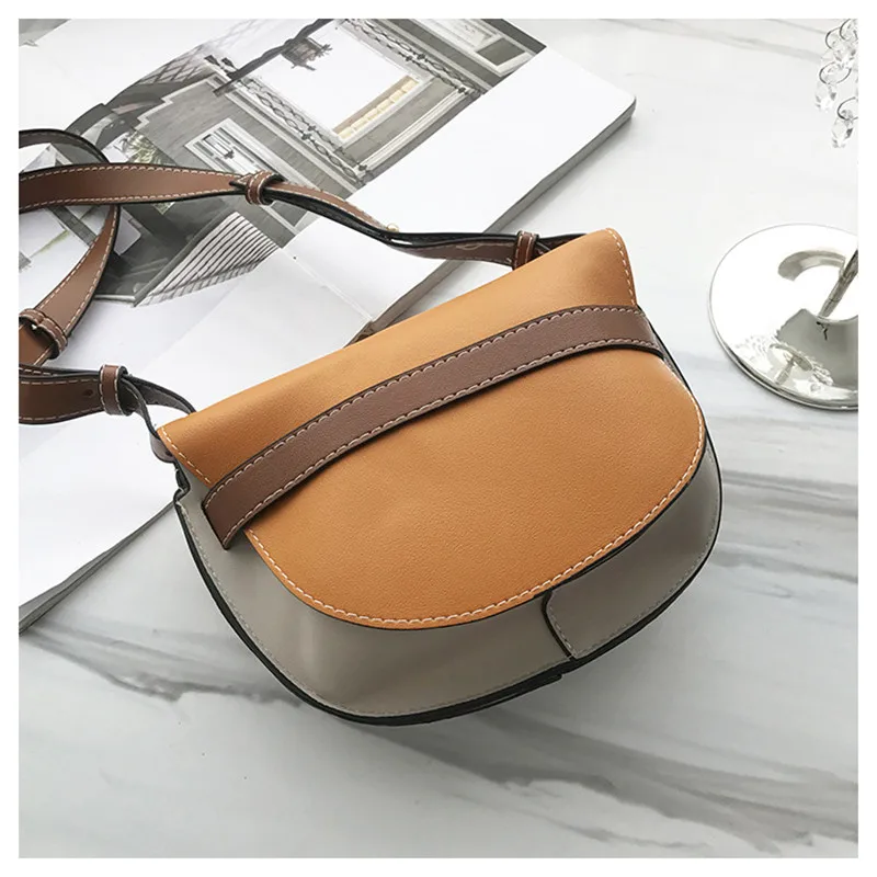 Women's Shoulder Bag Simple Design Saddle Bags with Bow Tie Small Messenger Semicircle Ladies Fashion HB957 | Багаж и сумки